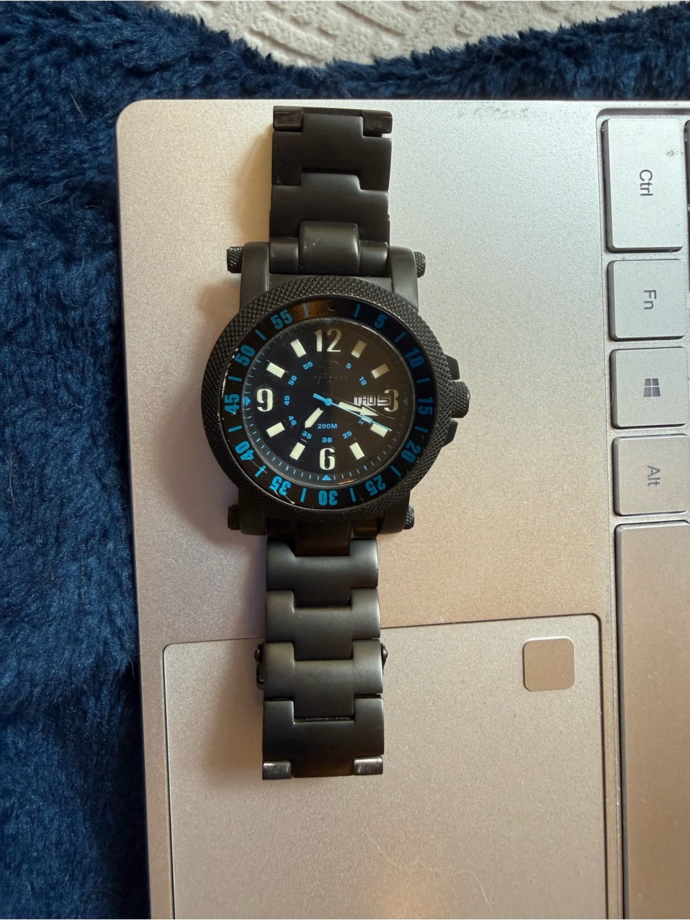 Reactor FALLOUT 2 Black & Blue mens watch